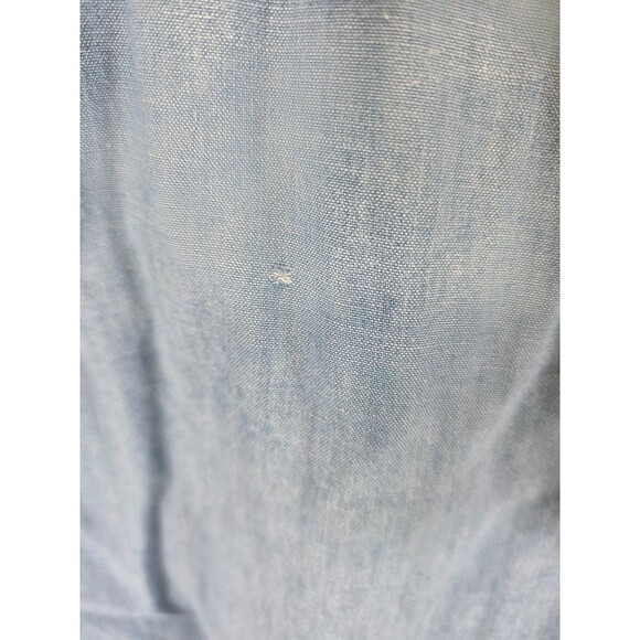 Eddie Bauer Mens Medium Faded Chambray Short Sleeve Collared Shirt Blue - Picture 6 of 9